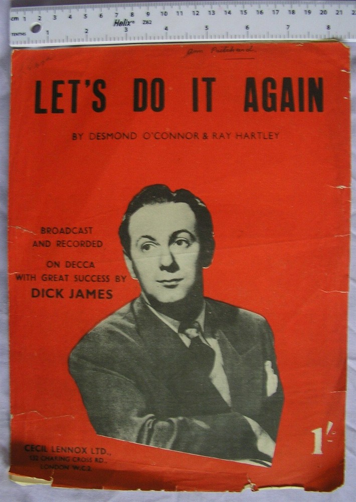 1950 Let&rsquo;s Do It Again by Dick James – words & music