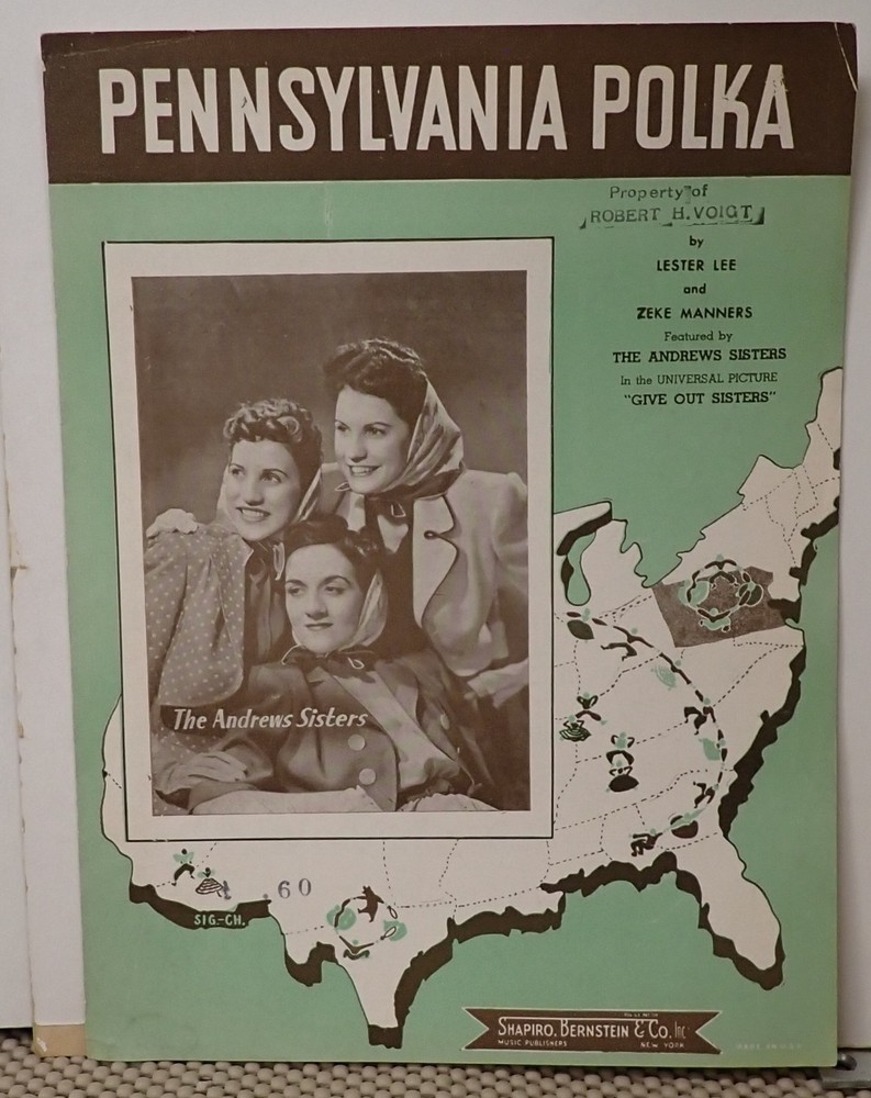 Pennsylvania Polka – Lester Lee & Zeke Manners – Sheet Music 1942