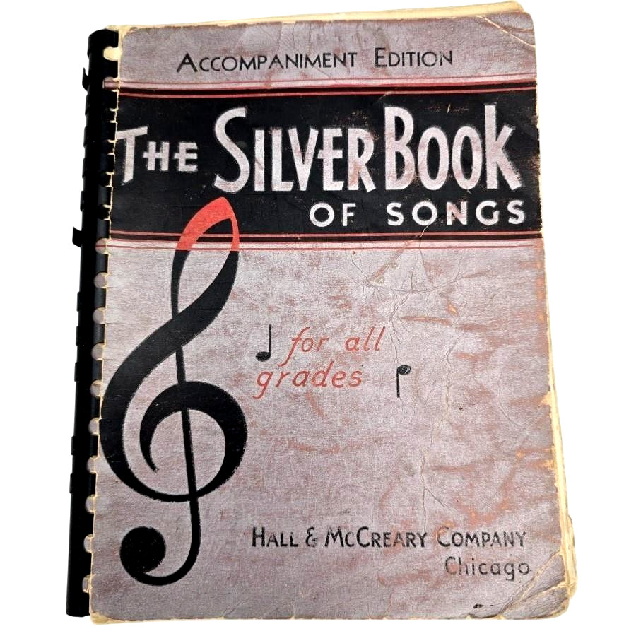 Silver Book Of Songs Accompaniment Piano Vocal Choir Songbook Music 1935 Vintage