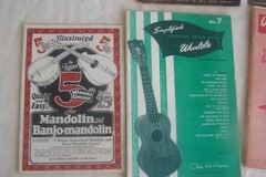 LOT of SIX 1940s-50s Ukulele Sheet Music Books Ike Cliff Edwards, Chas Hansen