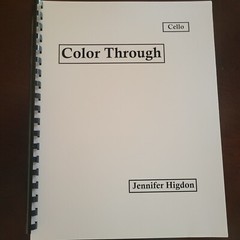 Jennifer Higdon: Color Through for Violin, Cello, Piano; Score and Parts
