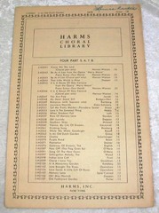 Vintage 1958 Harms In An Old Dutch Garden Choral SATB Lyrics Piano Sheet Music