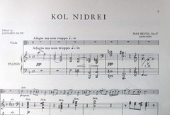 Vintage 1982 Viola and Piano, Kol Nidrei Opus 47, Bruch Additional Viola Laid In