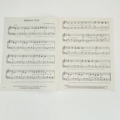 Vintage 1990 Drizzly Day Piano Solo Sheet Music by Lois Rehder Holmes