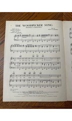 Woodpecker Song Sheet Music Robbins Music 1940 Garlan Adamson Woodpecker