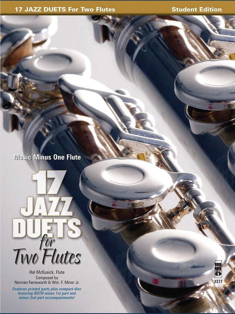17 Duets for Two Flutes Jazz Sheet Music Minus One Play-Along Book CD Pack