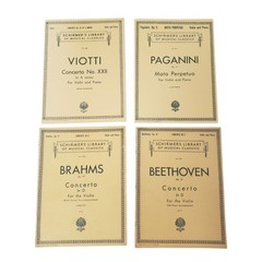 Schirmer’s Library Of Musical Classics Lot Of 4 Sheet Music Books For Violin