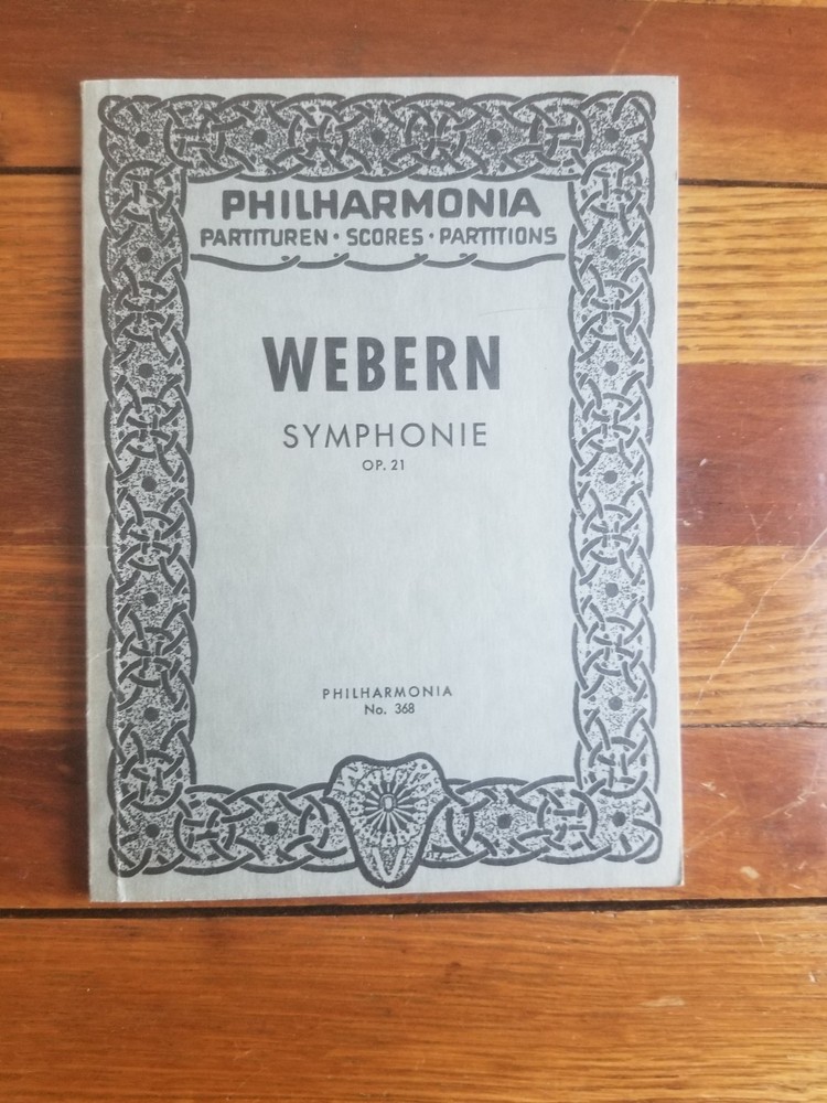 PHILHARMONIA Pocket Scores WEBERN Symphonie Op. 21 No. 368 Austria