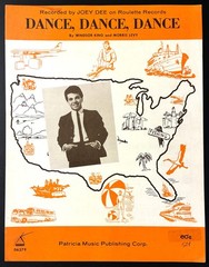 1963 JOEY DEE « DANCE, DANCE, DANCE » SHEET MUSIC – POP ROCK ERA