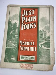 Vintage Sheet Music JUST PLAIN FOLKS Piano ~ Maurice Stonehill 1901 *Ephemera*