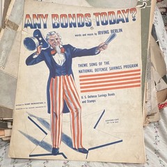 Any Bonds Today? Sheet Music Irving Berlin Piano/Voice Solo Military