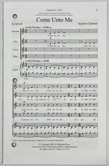 Come Unto Me by Stephen Chatman SATB Chorus w Organ Sheet Music ECS Publishing