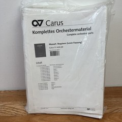 Carus Mozart Requiem (Levin Version) Complete Orchestral Parts Print Edition NEW