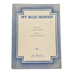 My Blue Heaven Sheet Music Vintage Piano G Whiting & W Donaldson
