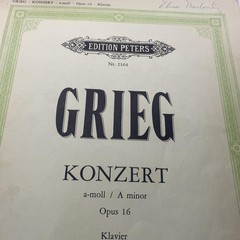 Vintage Edition Peters Grieg Piano Concerto Op 16 A Minor Piano Score Germany