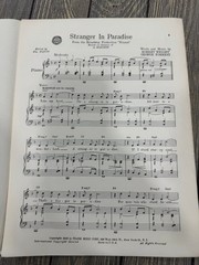 Stranger in Paradise Sheet Music from Kismet Wright Forrest P/V/G 1953