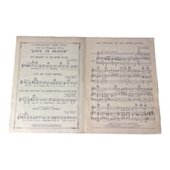 Burns Allen My Heart Is An Open Book Sheet Music 1935 Mack Gordon Love In Bloom