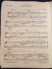 Piano Sheet Music Jack and Jill Ella Ketterer 1930 Theodore Presser