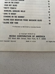 Bob Dylan Himself 1965 Songbook His Words His Music 32 pages His Early Music