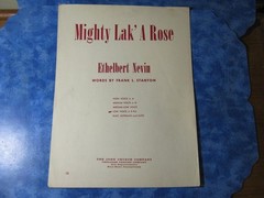 ANTIQUE MIGHTY LAK&rsquo; A ROSE SHEET MUSIC Frank Stanton ETHELBERT NEVIN 1901 Low VG