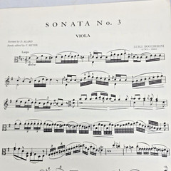 Boccherini Sonata No 3 In G Major Viola And Piano Sheet Music Score IMC 821