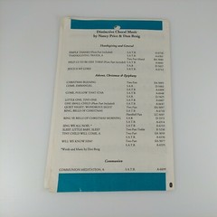 Simple Thanks Sheet Music, Nancy Price, Don Besig 1992 Harold Flammer Music