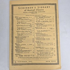 Concone Fifty Lessons For Low Voice Op 9 Vocal Piano Music Schirmer Library Vtg