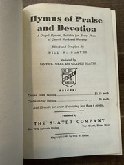 1952 LOT 10 HYMNALS Hymns of Praise & Devotion Edited & Compiled by Will Slater