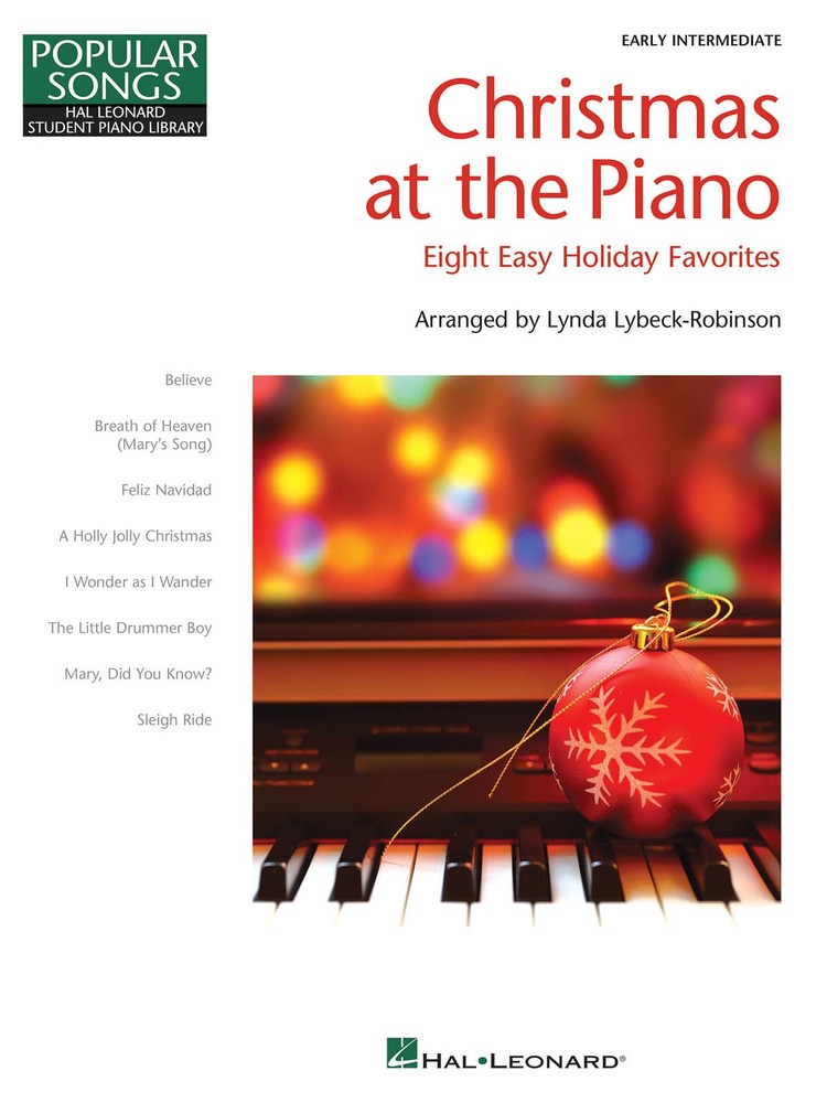Christmas at the Piano Solo Sheet Music 8 Songs Lyrics Hal Leonard Student Book