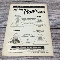 William Stickles Tri Chord Piano Popular Music Book 1954 Edition