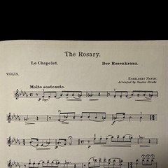 THE ROSARY Piano Violin Cello Sheet Music 1903 Boston Music Co. NEVIN STRUBE