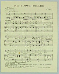 The Flower Seller by Parker Turner & Redi Piano Vocal Sheet Music Gracie Fields