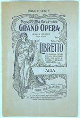 VINTAGE Fred Rullman AIDA Libretto VERDI 32 Pages METROPOLITAN OPERA HOUSE