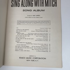Sing Along With Mitch Songbook Piano Music 1959 Vintage New York Chords