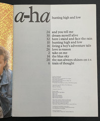 Giant Full Colour Color Poster a-ha Hunting High and Low Songbook Sheet Music