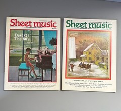 Lot of 20 Issues Sheet Music Magazines Vintage 1986-1989 Piano Guitar Organ
