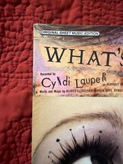 CYNDI LAUPER « WHAT&rsquo;S GOING ON » SHEET MUSIC-1987-PIANO/VOCAL/GUITAR/CHORDS-NEW!!