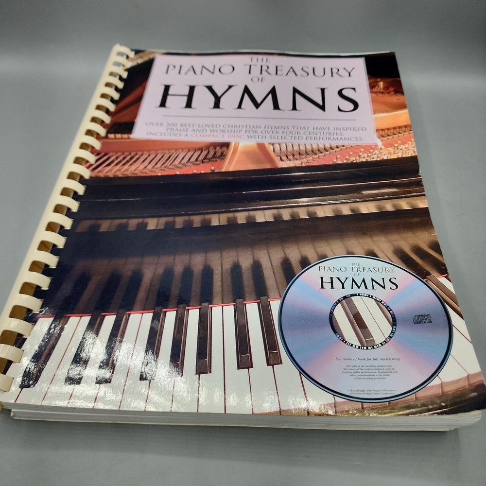 The Piano Treasury of Hymns Piano Songbook Comb Bound No CD Good Condition