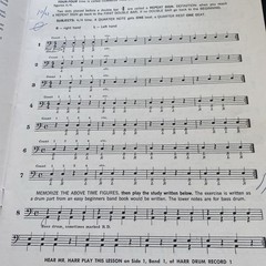 Vtg Haskell W. Harr Drum Method for Band and Orchestra Book One for Beginners