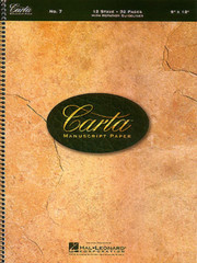 Carta Manuscript Paper No. 7-Basic-BRAND NEW ON SALE-Spiral bound-9×12-32 PAGES!