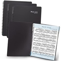 Sheet Music Folder (Pack, Black) – 40 Sleeves Display 80 Pages Spiral Binder 3