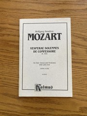 Mozart Vesperae Solennes de Confessore Vintage Choral Music Book Religious