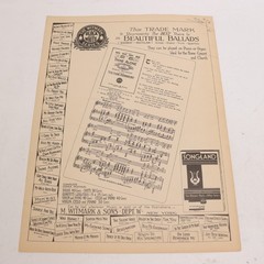 Chauncey Olcott My Wild Irish Rose Piano Voice Sheet Music 1899 M Witmark & Sons