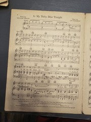 IS MY BABY BLUE TONIGHT Sheet Music Dick Haymes P/V/G 1943 Piano Guitar