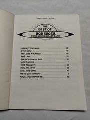 The Best of Bob Seger & The Silver Bullet Band 1982 Songbook Piano Voice Guitar