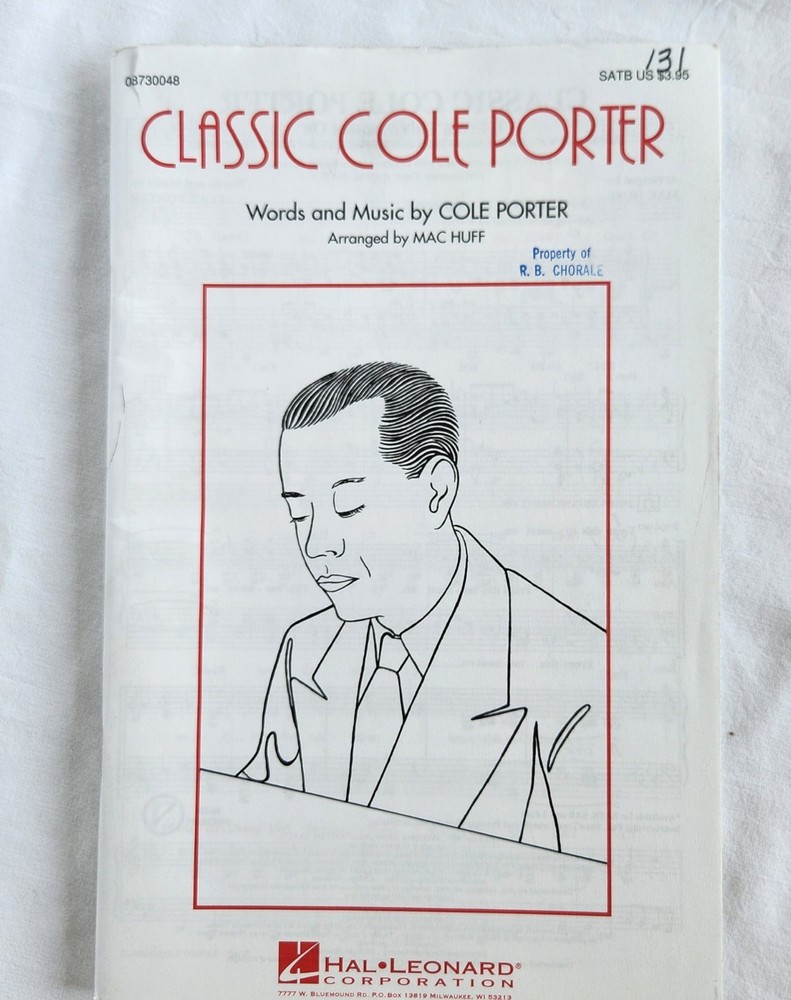 Choral Music Booklet SATB Cole Porter Classics 79 Pages of Songs