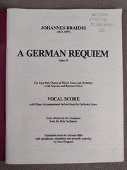 Brahms A German Requiem Opus 45 Vocal Score Lara Hoggard 1997 Hinshaw Music