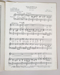 Broadway Valencia A Song of Spain Mistinguett Jose Padilla 1926 Sheet Music