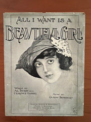 All I Want Is A Beautiful Girl sheet music, 1913