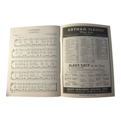 Songs From Sunny Italy Made Easy for Piano Ralph Milligan VTG 1960 NOS